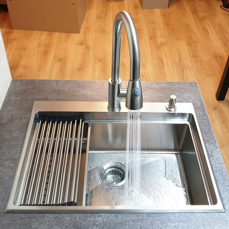 Set complet chiuveta bucatarie inox